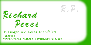 richard perei business card